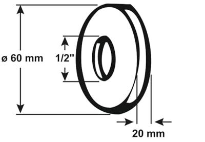 Cornat Kraanrozet 1/2 63X20Mm Ms-Ch - TEC383301
