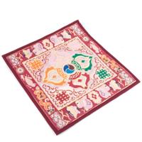 Klankschaal-Altaarkleed Dubbele Dorje Brokaat (24 x 24 cm) - thumbnail