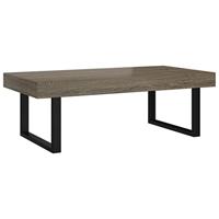 Salontafel 120x60x40 cm MDF en ijzer grijs en zwart - thumbnail