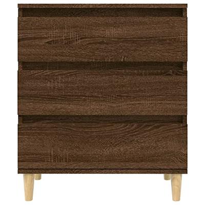 Dressoir 60x35x70 cm bewerkt hout bruin eikenkleur