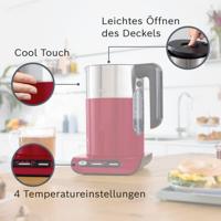 Bosch Haushalt Styline Waterkoker Snoerloos, Oververhittingsbeveiliging Aantal/Volume: 1.5 l Rood - thumbnail