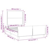 Bedframe zonder matras 120x190 cm fluweel zwart - thumbnail