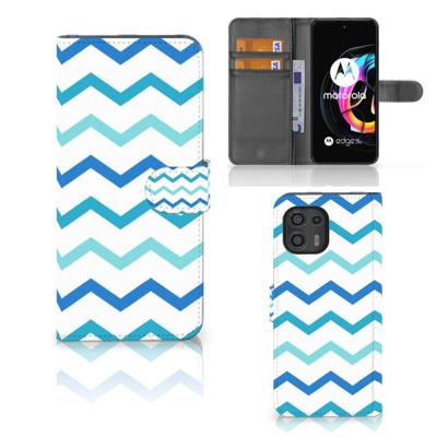 Motorola Edge 20 Lite | Telefoon Hoesje | Zigzag Blauw