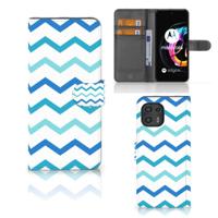 Motorola Edge 20 Lite | Telefoon Hoesje | Zigzag Blauw - thumbnail