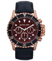 Horlogeband Michael Kors MK8258 Leder Zwart 24mm - thumbnail
