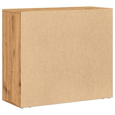 Dressoir 80x33x70 cm bewerkt hout artisanaal eikenkleurig