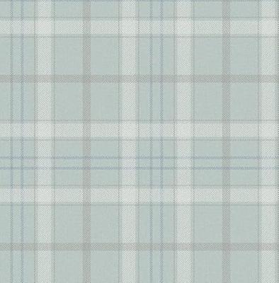 Dutch Wallcoverings Sauvage Ruit - Lichtblauw