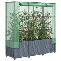 VidaXL Plantenbak verhoogd met kashoes 120x40x138 cm rattanlook - thumbnail