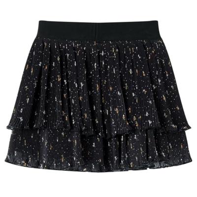 Kinderrokje met gelaagde ruches 140 zwart