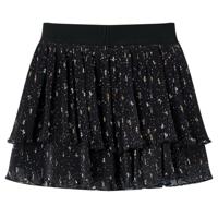 Kinderrokje met gelaagde ruches 140 zwart - thumbnail