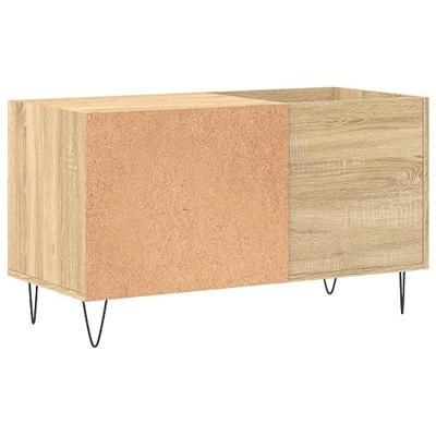 Platenkast 85x38x48 cm bewerkt hout sonoma eikenkleurig Platenkast 85x38x48 cm bewerkt hout sonoma eikenkleurig