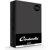 Cinderella Topdek hoeslaken tot 15cm standaard katoen 180x200 (96) antraciet - thumbnail