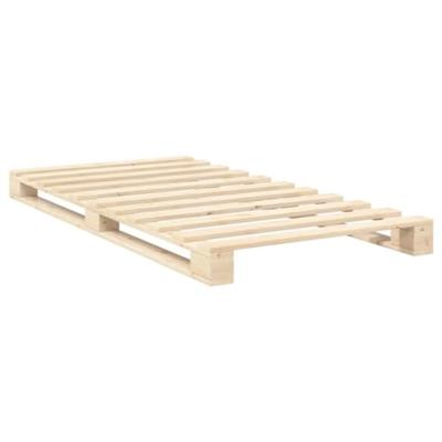 Bedframe met hoofdbord massief grenenhout 100x200 cm