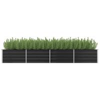 Plantenbak verhoogd 320x80x45 cm gegalvaniseerd staal antraciet - thumbnail