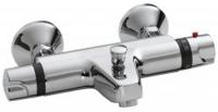 Badkraan Xellanz Universal | Opbouw | Thermostaatkraan | 2-weg | hoh 15 cm | 2-knops | Rond | Chroom - thumbnail