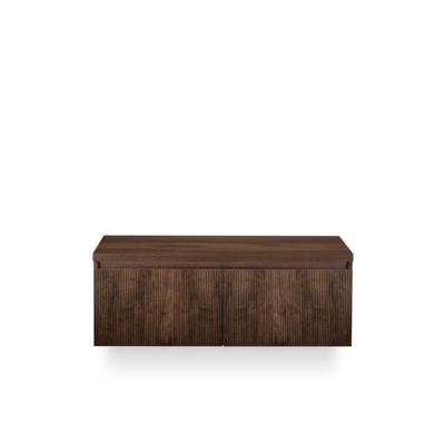 Frozen 3d Badmeubelset 120 cm - Greeplijst in kleur - Incl. Bovenblad Dark Oak