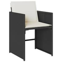 13-delige Tuinset met kussens poly rattan zwart - thumbnail