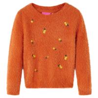 VidaXL Kindertrui gebreid 116 oranjebruin - thumbnail