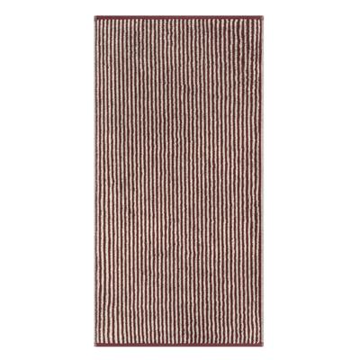 Cawö Cawö Two-Tone Stripe Handdoek 50x100 bordeaux