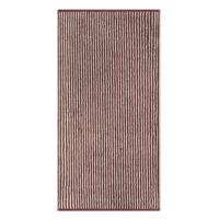 Cawö Cawö Two-Tone Stripe Handdoek 50x100 bordeaux - thumbnail