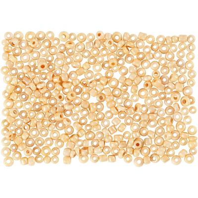 Creativ Company Rocailles, d 1,7 mm, afm 15/0, gatgrootte 0,5-0,8 mm, light peach, 25 gr/ 1 doos
