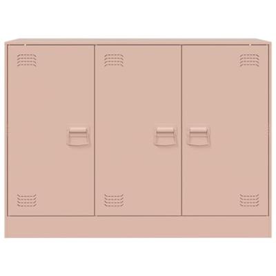 Dressoir 99x39x73 cm staal roze