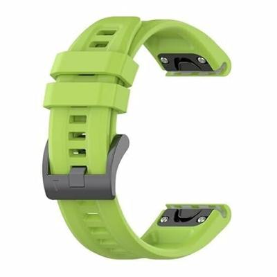 By Qubix - Siliconen sportbandje - Groen - Compatible met Garmin Instinct 3 / Instinct E - 45mm - Compatible Garmin bandje - Bandbreedte: 22mm