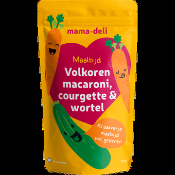 Mama Deli Maaltijd Volkoren Macaroni, Courgette & Wortel 8+ Maanden 150 g bij Jumbo
