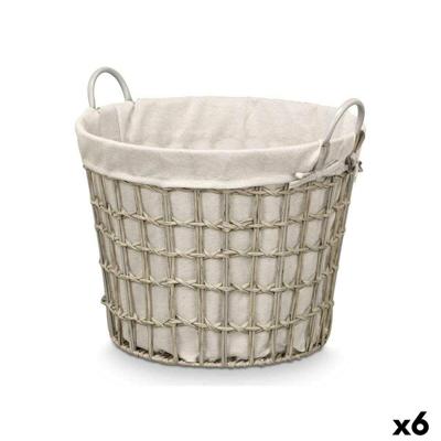 Mand Kipit HX30559 Grijs Polyester Stof Polypropyleen Ijzer Plastic 50 % katoen 47 x 41 x 44 cm 53 x 43 x 44 cm (6 Stuks)