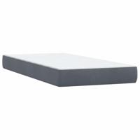 Boxspring met matras fluweel donkergrijs 100x210 cm - thumbnail