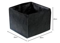 flexibel Plantenmandje vierkant 25x25x20 cm - thumbnail