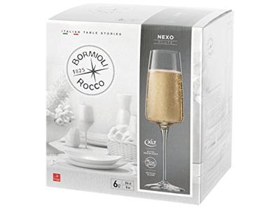 Bormioli Rocco Champagneglazen - Flutes - Nexo - 240 ml - 6 stuks