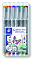 Fineliner staedtler pigment 308 0.5mm 6 st ass - thumbnail