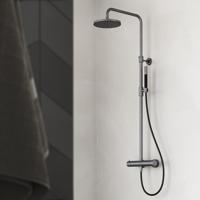 Hotbath Cobber thermostatische regendoucheset met 20cm ronde hoofddouche staafhanddouche wit mat SDS9WH - thumbnail