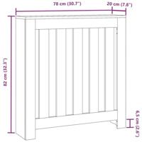 VidaXL Radiatorafdekking zwart eiken 78 x 20 x 82 cm bewerkt hout - thumbnail