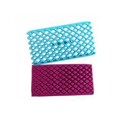 2 PC'S taart fondant gereedschap hartvormige Diamond textuur geruite Overpass Quyi Seal Printing mal (dubbele Lattice 54113)