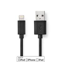 Sync and Charge-Kabel | Apple Lightning 8-Pins Male - USB-A Male | 2,0 m | Zwart - thumbnail