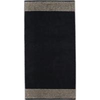 Cawö Cawö Two-Tone Handdoek schwarz 50/100 - thumbnail