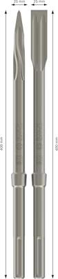 Bosch Professional RTec Beitelset SDS-Max 400x25mm - 4-delig - 2607017368 - thumbnail
