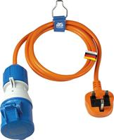 AS Schwabe 660486 Stroom Adapterkabel 16 A Oranje 1.5 m H05VV-F 3G 1,5 mm² - thumbnail