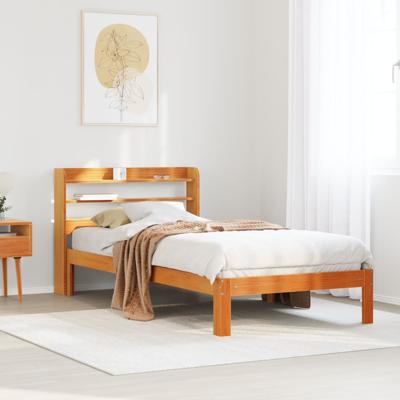 Bedframe zonder matras massief grenenhout wasbruin 180x200 cm Bedframe zonder matras massief grenenhout wasbruin 180x200 cm