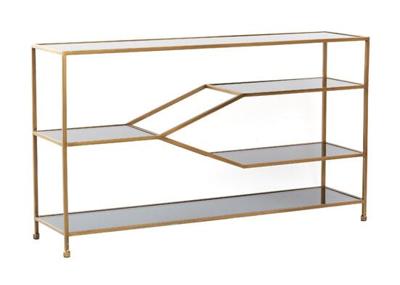 Light & Living Sidetable 'Aino' 140cm, kleur Smoke/Antiek Brons