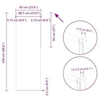 Rolgordijn verduisterend koffie 65x230 cm stofbreedte 60,7 cm - thumbnail
