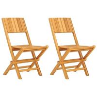 Tuinstoelen inklapbaar 2 st 47x61x90 cm massief teakhout - thumbnail