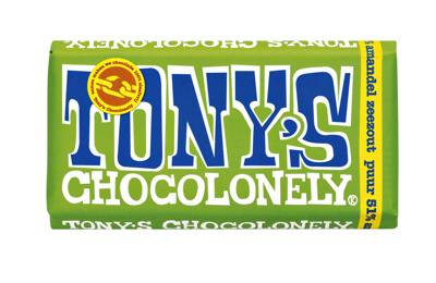 Chocolade tony chocolonely puur amandel zeezout | 15 stuks