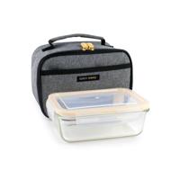 Lunchtrommel met accessoires Ibili 753401g Grijs Polyester Borosilicaatglas 21 x 13 x 14 cm - thumbnail