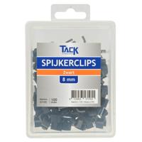 Spijkerclips zwart 8mm 100 stuks - thumbnail