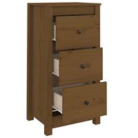 Dressoirs 2 st 40x35x80 cm massief grenenhout honingbruin - thumbnail