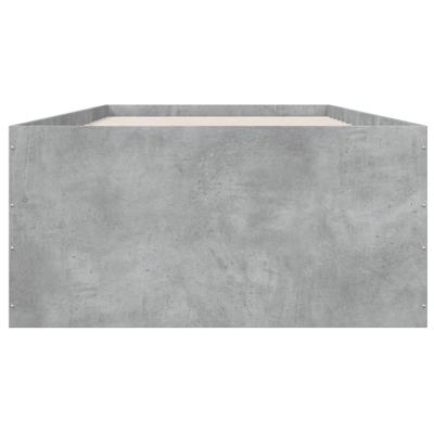 Bedframe bewerkt hout betongrijs 75x190 cm - thumbnail