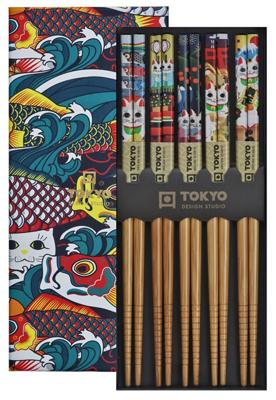 Chopsticks Set 5 Paar - Tokyo Design Studio - Lucky & Koinobori